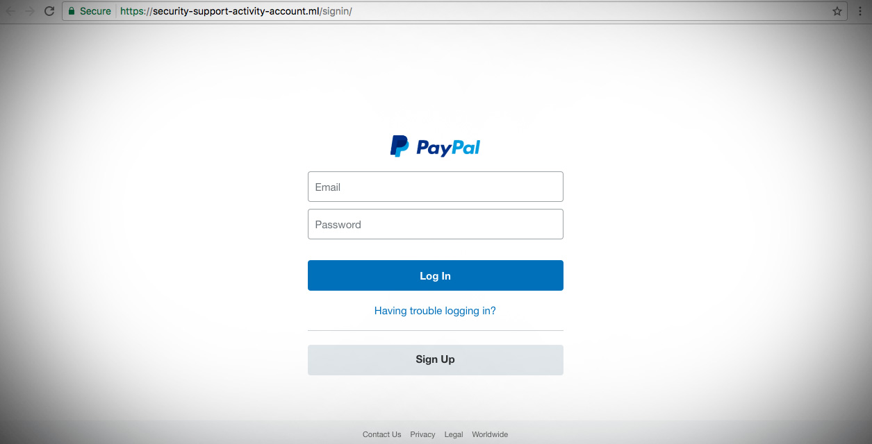 paypal login